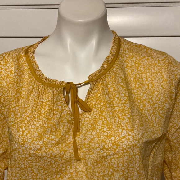 Talbots Yellow Floral Blouse - Picture 2 of 8